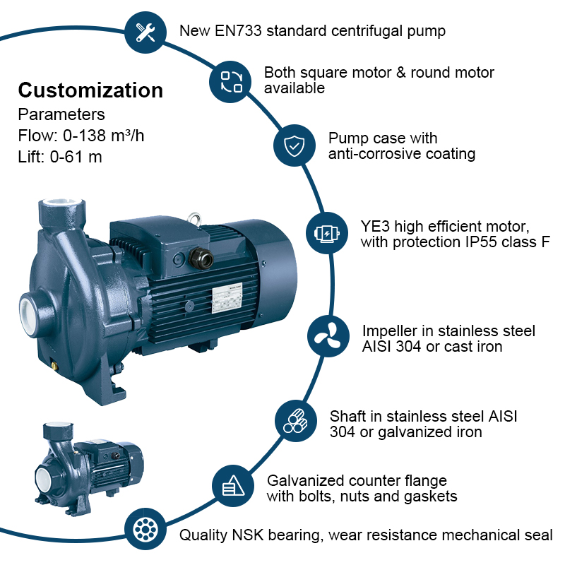 Attacco filettato serie PC Booster Clean Water Close Coupling Pompa centrifuga